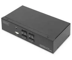 Digitus KVM komutatorius, 4 prievadų, vienas ekranas, 4K, HDMI