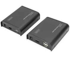 DIGITUS KVM ilgintuvas HDMI+USB 120M CAT.5E UTP/IP 1080P FHD 60Hz Audio (rinkinys) DS-55202