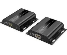 Assmann Electronic DIGITUS HDMI IP ilgintuvo rinkinys 4K/60Hz 120/200 m „One-to-Many“ CAT Juodas