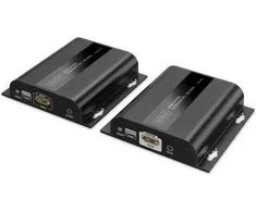 Assmann Electronic DIGITUS HDMI IP ilgintuvas 4K/60Hz 120/200 m PoE One-to-Many CAT Juodas