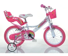 Dino Bikes 144R-UN rower Miesto dviratis 35,6 cm (14") Plienas Rožinė, Baltas