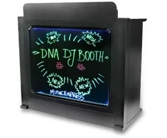 Dna Professional DNA DJ BOOTH BK - DJ pultas, LED RGB apšvietimo lenta, pultelis, rašikliai, dėklas