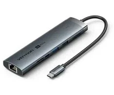 „Vention“ USB-C 8 viename 4K 60Hz 100W prijungimo stotelė
