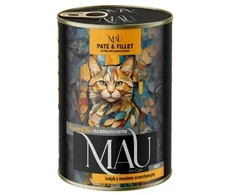 MAU Pate and Fillet kalakutiena with peanut butter - wet cat food - 400g