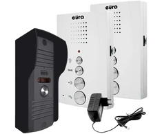 INTERPHONE 'EURA' ADP-51A3 'DIFESA' - 1 šeima, 2 uniphone, domofonas, baltas