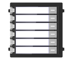 DS-KD-KK Modulis su skambinimo mygtukais patalpoms, maitinamas DS-KD8003-IME1, 6 mygtukai, IP65, HIKVISION