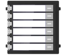 DS-KD-KK Modulis su skambinimo mygtukais patalpoms, maitinamas DS-KD8003-IME1, 6 mygtukai, IP65, HIKVISION