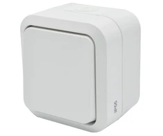 Duwi 60220 Aqua Pro IP55 vieno paviršiaus montuojamas universalus jungiklis baltas 60220