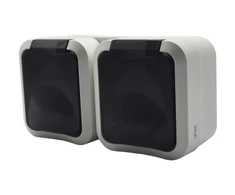 Duwi 60329 Aqua Pro IP55 ant paviršiaus montuojamas dvigubas įžemintas lizdas, baltas, dūmų sklendė / 60329