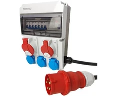 DV-0287-F Statybinis skirstomasis skydas JUN-S/FI 1x 32A 1x 16A 3x230V su IP44 kabeliu DOKTORVOLT 0287