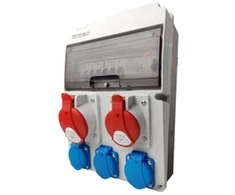 DV-0294-F Statybiniai skirstomieji įrenginiai JUN-S/FI 1x 32A 1x 16A 3x230V IP54 DOKTORVOLT 0294