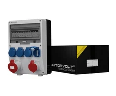DV-6442-D Pastato skirstomoji plokštė TD-S/FI 32A 16A 4x230V Schuko Doktorvolt 6442