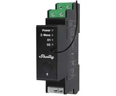 „Shelly Wave Pro 2PM LR“ dviejų kanalų Z-Wave DIN bėgelio valdiklis