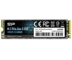 „Dysk“ SSD Silicon Power A60 256 GB M.2 PCIe NVMe Gen3x4 TLC 2100/1200 MB/s (SP256GBP34A60M28)