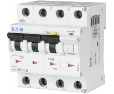 Eaton 170999 Kombinuotas grandinės pertraukiklis 3P+N C16A 0,03A tipas A 6kA serija FRBm6 FRBM6-C16/3N/003-A 170999