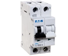 Eaton 278657 Grandinės pertraukiklis 1P+N C 0.5A 15kA AC FAZ C0.5/1N 278657