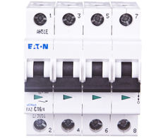 Eaton 279061 Grandinės pertraukiklis 4P C 16A 15kA AC FAZ C16/4 279061
