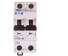 Eaton Grandinės pertraukiklis 2P C 25A 15kA DC FAZ C25/2-DC (279142)
