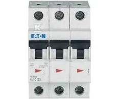 Eaton miniatiūrinis grandinės pertraukiklis FAZ-C10 / 3 3P C 10A 15kA AC - 278869