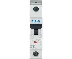 Eaton miniatiūrinis grandinės pertraukiklis FAZ-Z1 / 1 1P Z 1A 15kA 278618