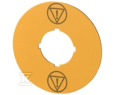 Eaton Aprašymo lentelė, geltona, apvali, fi60mm /VALDOMAS STOP/ M22-XBK-ESS 180472
