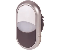 Eaton Dvivietis baltų / juodų mygtukų diskas su apšvietimu M22-DLL-WS (216704)