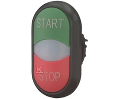 Eaton Dvigubo mygtuko diskas žalias / raudonas START -STOP su apšvietimu M22S-DDL- GR- GB1 / GB0 (216703)
