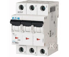 Eaton PL6-C63/3 SROVĖS PERTRAUKIS 6KA