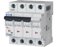 Eaton Grandinės pertraukiklis 3P+N D 40A 6kA AC PL6-D40/3N 165044