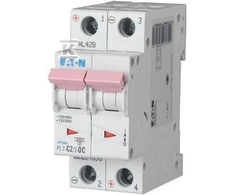 Eaton Grandinės pertraukiklis 2P C 2A 10kA DC PL7-C2/2-DC 264896