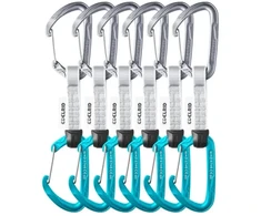 Edelrid 737930106020 alpinistinis karabinas Zapięcie su blokadą D formos Mėlynas, Sidabrinis 6 vnt.