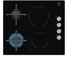 Electrolux EGE6172NOK Juoda Įmontuojama 60 cm Kombi 4 zonos