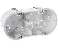 Elektro Plast 13,70 Dviguba įleidžiama dėžė 60mm gipso kartono balta PKw-2 13,70 /5vnt/