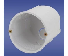 Elektro Plast 13,80 Įleidžiamoji dėžutė su 60 mm skersmens varžtais, balta PKpw 60x60 13,80