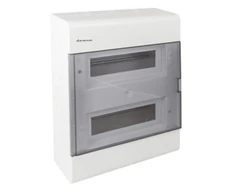 Elektro Plast 1.88 Paviršinis modulinis skirstomasis įrenginys 2x18 IP40 SRn-36/2 (N+PE) IK07 skaidrios durys 1.88