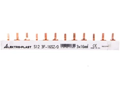 Elektro Plast 45.282 PIN tipo srovės šyna 3P 16mm2 100A 12 kontaktų IZS16/3F/12/D 45.282