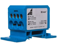 Elektro Plast 48.11 Paskirstymo blokas 2x4-50mm2/3x2.5-25mm2/4x2.5-16mm2 milimetrų plokščias ir bėginis montavimas TH DB1-N 48.11