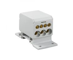 Elektro Plast 48.14 paskirstymo blokas 2x4-50mm²/3x2.5-25mm²/4x2.5-16mm² rutulinis plokščias ir ant bėgelio montuojamas TH DB1-S 48.14