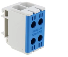Elektro Plast 48.250 Paskirstymo blokas-šakos 2x1 polių AL/CU 2.5-50mm2 mėlynas plokščias montavimas ir TH bėgis WLZ35/2x50/n 48.250