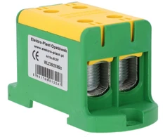 Elektro Plast 48.297 Paskirstymo blokas-šakos 2x1 polių AL/CU 16-95mm2 geltonai žalias plokščias montavimas ir TH bėgelis WLZ35/2x95/su 48.297