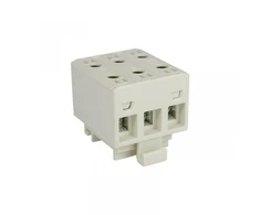 Elektro Plast 48.317 3 polių paskirstymo blokas AL/CU 3x16mm2 pilkas plokščias montavimas ir TH bėgis WLZ35/3x16/s 48.317
