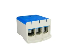 Elektro Plast 48.3240 3 polių paskirstymo-šakos blokas AL/CU 3x240mm2 mėlynas plokščias montavimas ir TH bėgis WLZ35/3x240/n 48.3240