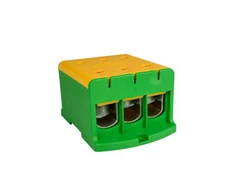 Elektro Plast 48.337 3 polių paskirstymo-šakos blokas AL/CU 3x35mm2 žalias plokščias montavimas ir TH bėgis WLZ35/3x35/su 48.337