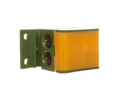 Elektro Plast 48.35 Paskirstymo blokas 4x4-70mm2 geltona ir-žalia plokščias ir bėginis montavimas TH DB4-Z 48.35