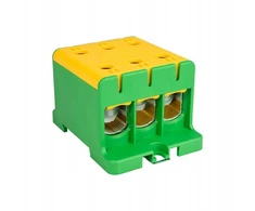 Elektro Plast 48.397 3 polių paskirstymo-šakos blokas AL/CU 3x95mm2 žalias plokščias montavimas ir TH bėgis WLZ35/3x95/su 48.397
