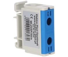 Elektro Plast 48.550 1 polių paskirstymo-šakos blokas AL/CU 2.5-50mm2 mėlyna plokščias montavimas ir TH bėgelis WLZ35P/50/n 48.550