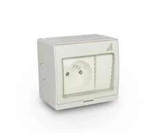 Elektro-Plast Vienas lizdas + vienas paviršius montuojamas jungiklis GPWPN IP55 AQUA55 55.25