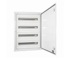 Elektro Plast 9.424 Modulinis paskirstymo skydas 4x24 įleidžiamas, IP54, DARP-96, aliuminio durys, baltos spalvos 9.424