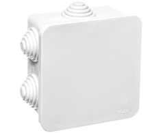 Elektro Plast Nasielsk 0242-10 FAST-BOX Hermetiška dėžutė be išpjovos 76x76x40mm tuščia IP55 balta 0242-10