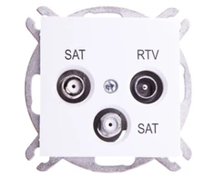 Elektro Plast Nasielsk 1460-10 Sentia Lizdas antena RD/TV/SAT/SAT terminalas balta 1460-10